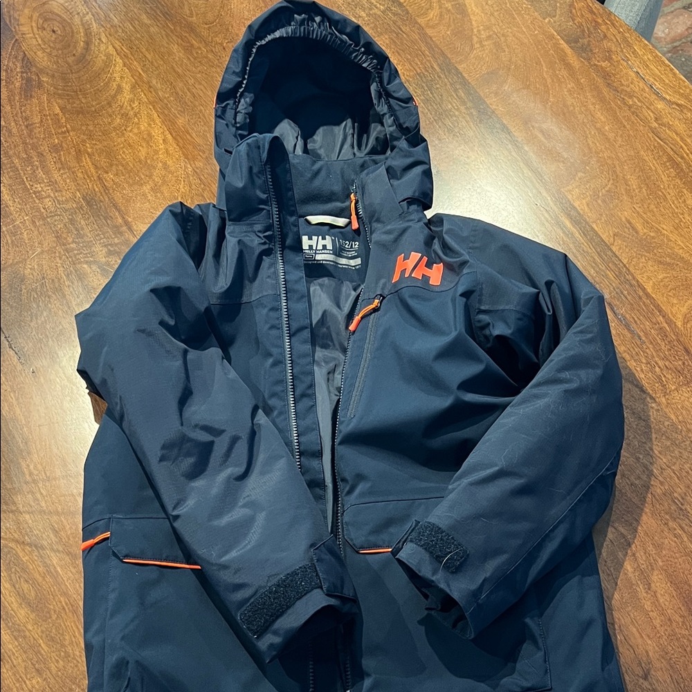Helly Hansen Dark Blue Jacket with Bright Orange Details